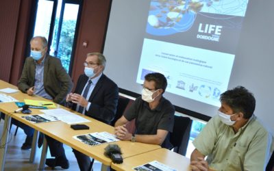 Germinal Peiro présente le Life rivière Dordogne à la presse
